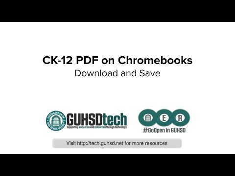 CK 12 Textbook PDF on Chromebooks