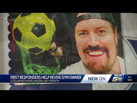 YouTube video thumbnail: First Responders Save Life of Northern Kentucky Gym Trainer who Collapsed