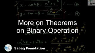 More on Theorems on Binary Operation