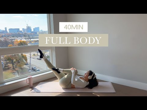 40MIN Full Body Pilates || low impact & no equipment // madeleineabeid