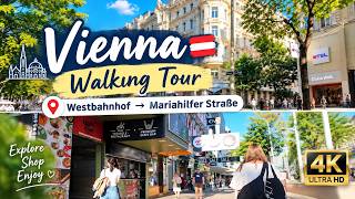 Vienna Walking Tour 🇦🇹 | Westbahnhof to Mariahilfer Straße in Late Summer [4K, Sep 2026]