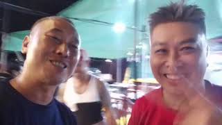 Joe b'day at western style BBQ Mekong River n meet deported brother 