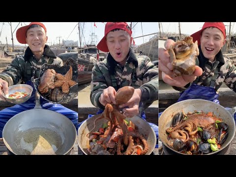 Fisherman Dagang eats conch, octopus, oysters, prawns, scallops, cat's eye snails, crabs and seaweed