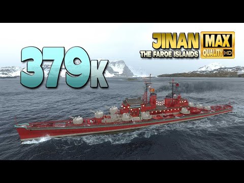 Cruiser Jinan  Great result on map The Faroe Islands   World of Warships