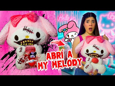 ABRÍ un PELUCHE de MY MELODY y ME GRITÓ algo MUY RARO😨💀 | Ani Cat😻