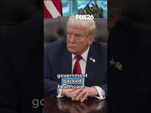 President Trump says a government shutdown could happen because of Democrats