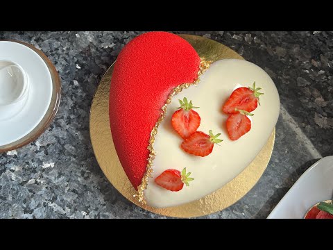Entremet fraise vanille pistache