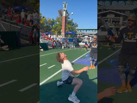 Lil halftime mallow catch at @redbullusa  Championship Run 🏈 #sports #football #trickshot #funny
