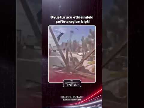 ABD'DE UYUŞTURUCU ETKİSİNDEKİ KAMYON SÜRÜCÜSÜ ARAÇLARI BİÇTİ #sondakika #haber #dünya #usa