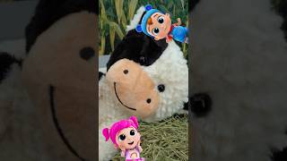 Old MacDonald had a plushie COW! 🐄 Classic Little Angel Nursery Rhymes #shorts #toys