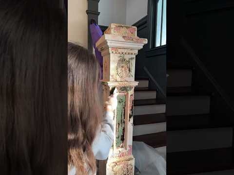 WHEN YOU GET THE DUMB IDEA TO STRIP YOUR 120 YEAR OLD STAIR POST! #diy #restoration #renovation