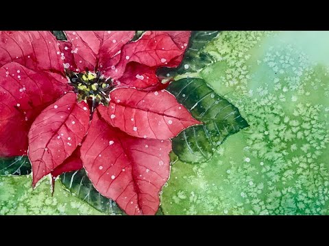 Create Your Own Festive Watercolour Painting with Salt Background Effects