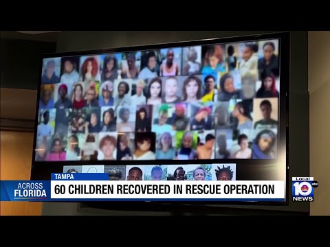 YouTube video thumbnail: Over 60 Children Recovered by Authorities in Florida