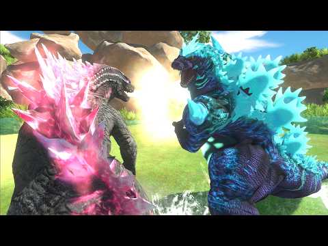 Evolved Godzilla VS. Supercharged Super Godzilla! - Animal Revolt Battle Simulator