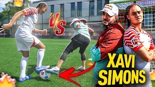 PRO FOOTBALLER test 1v1 & SKILLS with me! Feat RB Leipzig Xavi Simons, Fabio Carvalho
