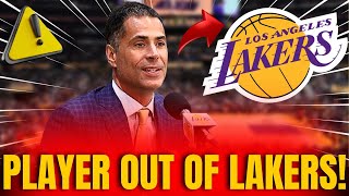 💥 URGENT! PLAYER OUT OF LAKERS! LOS ANGELES LAKERS NEWS