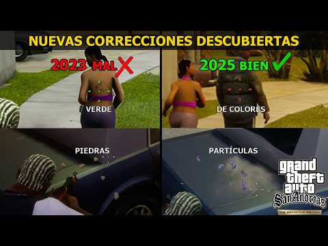 NUEVAS CORRECCIONES DESCUBIERTAS de GTA San Andreas Definitivo