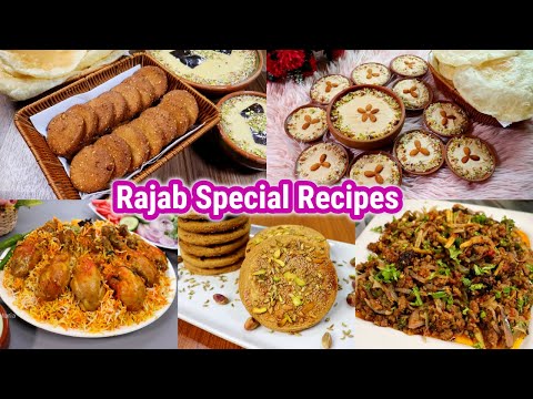 Rajab Special Niyaz Recipes | Rajab Niyaz | Kheer, Poori, Meethi Tikiya, Biryani, Roat Biscuit