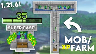 Minecraft BEST MOB XP Farm Tutorial in Bedrock 1.21.6! (Without Mob Spawner)