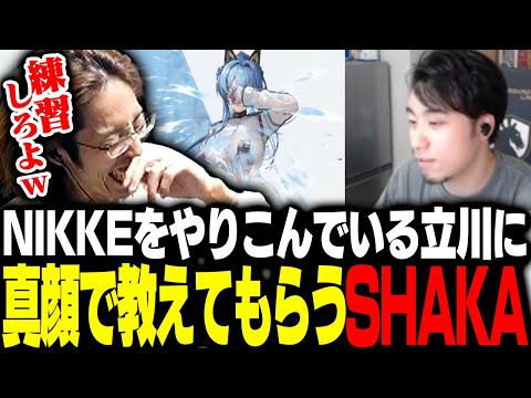 NIKKEをやりこんでいる立川に真顔で教えてもらうSHAKA【勝利の女神：NIKKE】