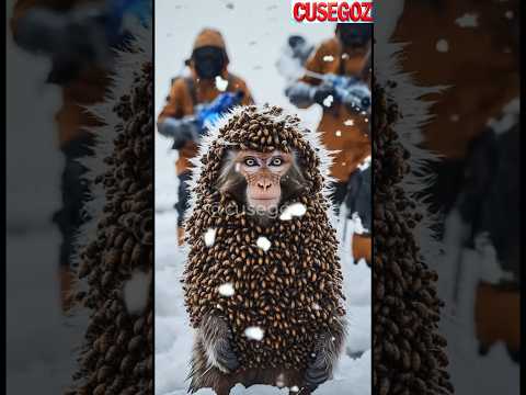 Snow Monkey Trapped by Millions of Bees – Rescue Mission in the Frozen Serengeti!