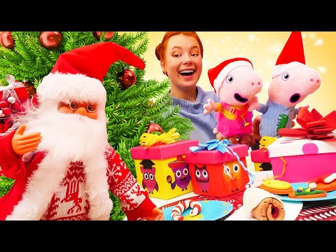 Peppa Wutz Play Doh Video mit Irene. Welche Süßigkeiten mag der Weihnachtsmann? Spielzeug Video