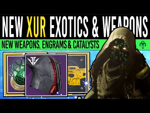 Destiny 2: XUR'S RARE ARMOR & EXOTIC CLASS ITEMS! Catalysts, Exotics, Engrams & Weapons (1st Nov)