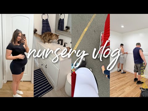 BABY VLOG: first nursery project, theme reveal, shopping with mom & MORE 🥹