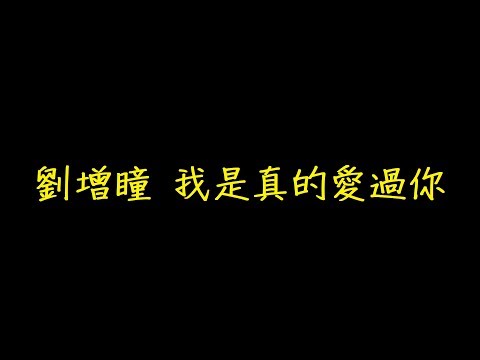 劉增瞳 我是真的愛過你 歌詞 【去人聲 KTV 純音樂 伴奏版】