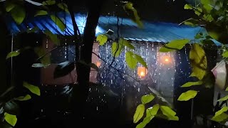 ⚡ 수면을 위한 밤 뇌우 소리 | 밤, 낡은 집의 폭우와 강렬한 천둥소리