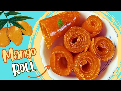 👌2 பொருள்,1 மாதம் வரை வைத்து சாப்பிடலாம் இந்த மாம்பழ ரோல் 👌No food colour mango roll recipe