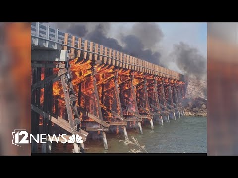 YouTube video thumbnail: Arizona Governor Declares 'State of Emergency' After Oxbow Bridge Collapse