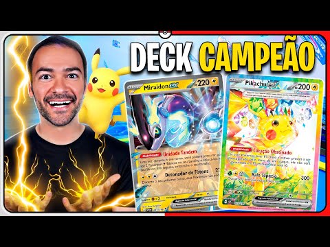 Deck do MIRAIDON e PIKACHU CAMPEÃO DE TORNEIO no POKÉMON TCG