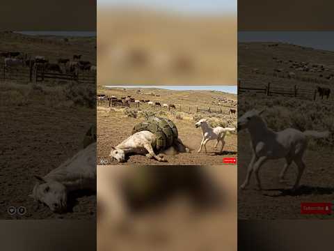 Dramatic Rescue: Mother Horse Saved From Giant Python Attack #shortsviral #shortsvideo #viral