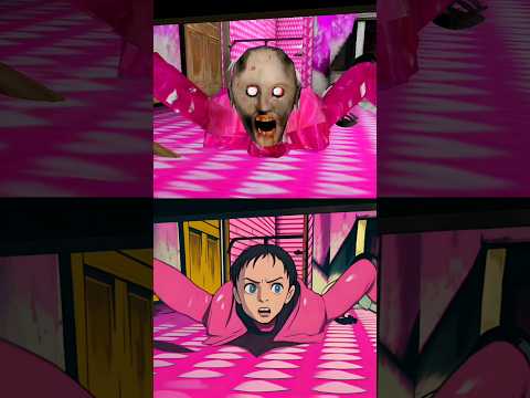 Original Barbie Granny Underbed Jumpscares vs Anime Barbie Granny Underbed Jumpscares #granny