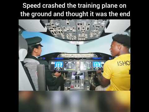 Speed crashed the training plane on the ground and thought it was the end #fyp #ishowspeed #speed
