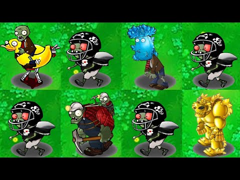 PVZ 1 Hybrid Challenge - 10 Black Football Imp Vs 4 Zombies Vases + EXTRA  - Who Will Win?