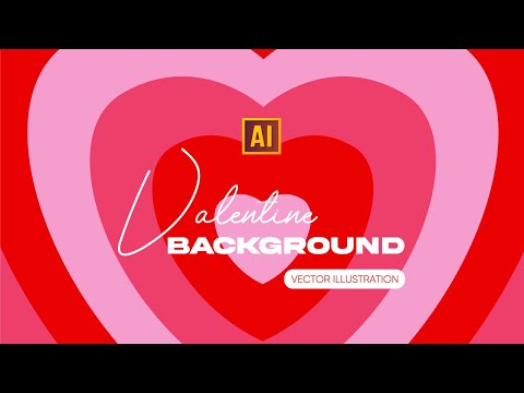 DRAWING A RETRO BACKGROUND WITH HEART IN ADOBE ILLUSTRATOR