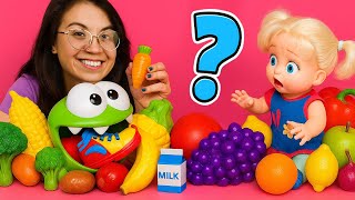 Peppa y Wendy están cocinando para los pequeños Alive y Om Nom
