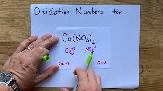 Oxidation Numbers for Cu(NO3)2 [copper (II) nitrate]