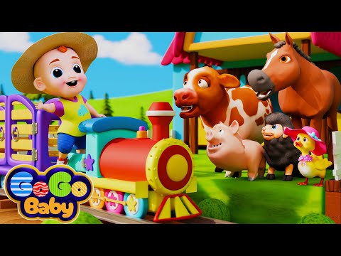 Old MacDonald's Farm Animal Song! ( The Train Version ) | GoGo Baby