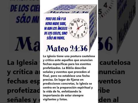 La Venida del Señor es Inminente. Mateo 24,36