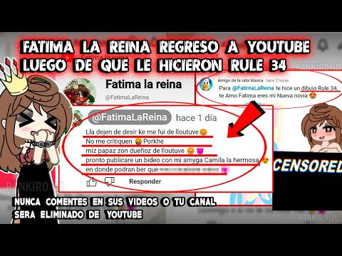 FATIMA LA REINA REGRESO LUEGO DE QUE LE HICIERON RULE 34