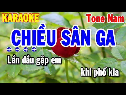 Karaoke Chiều Sân Ga Tone Nam Nhạc Trữ Tình Bolero Dễ Hát | Thanh Hải Karaoke