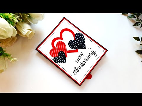 How to Make Beautiful Handmade Anniversary Card for Parents | Anniversary Card Idea | Tutorial