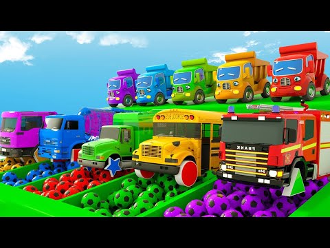 Wheels On The Bus Song, ❤️Johny Johny Yes Papa - Excavator, School Bus | Nursery Rhymes