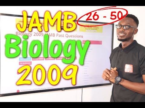 JAMB CBT Biology 2009 Past Questions 26 - 50