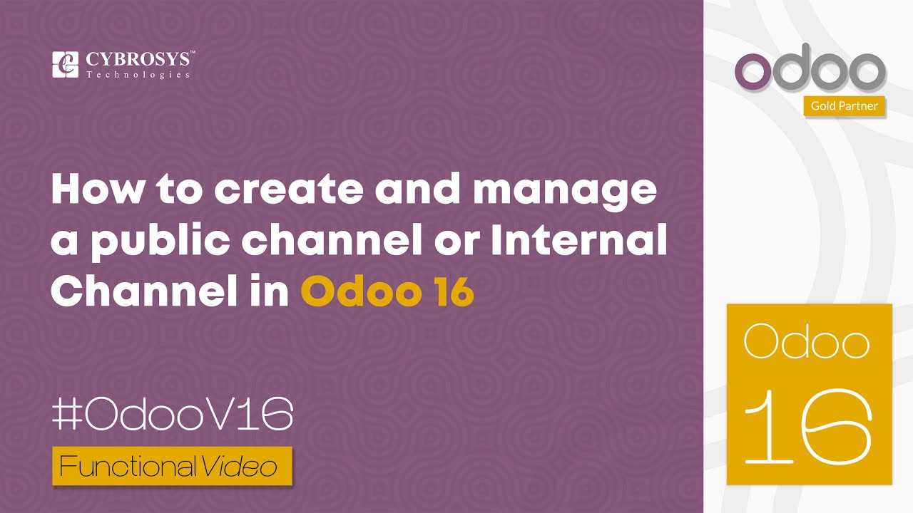 How to Create & Manage a Public Channel in Odoo 16 | Odoo 16 Discuss App | Odoo 16 Enterprise | 21.02.2023

How to create public channels in Odoo 16 will be covered in this video. For internal talks and discussions, public channels are ...