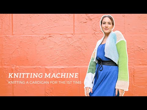 Trying out my 60s KNITTING MACHINE to knit a cropped CARDIGAN (oh boy) - THISISKACHI DIY