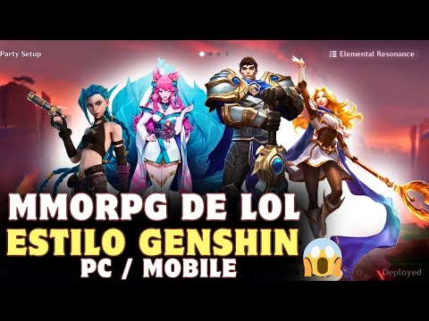 VAZOU 😱 MMORPG de LEAGUE OF LEGENDS OFICIAL estilo GENSHIN IMPACT pra PC e MOBILE